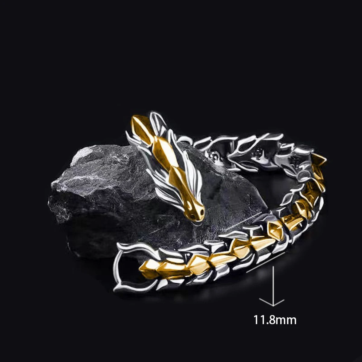 Nordic mythology bracelet Vintage Stainless Steel Dragon Bracelet Men Wristband Viking chain bracelet Celts Dragon jewelry
