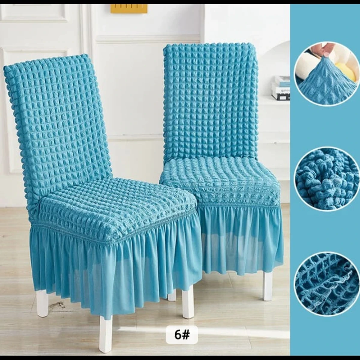 Chair Covers for Dining Room Seat (sky blue colour)