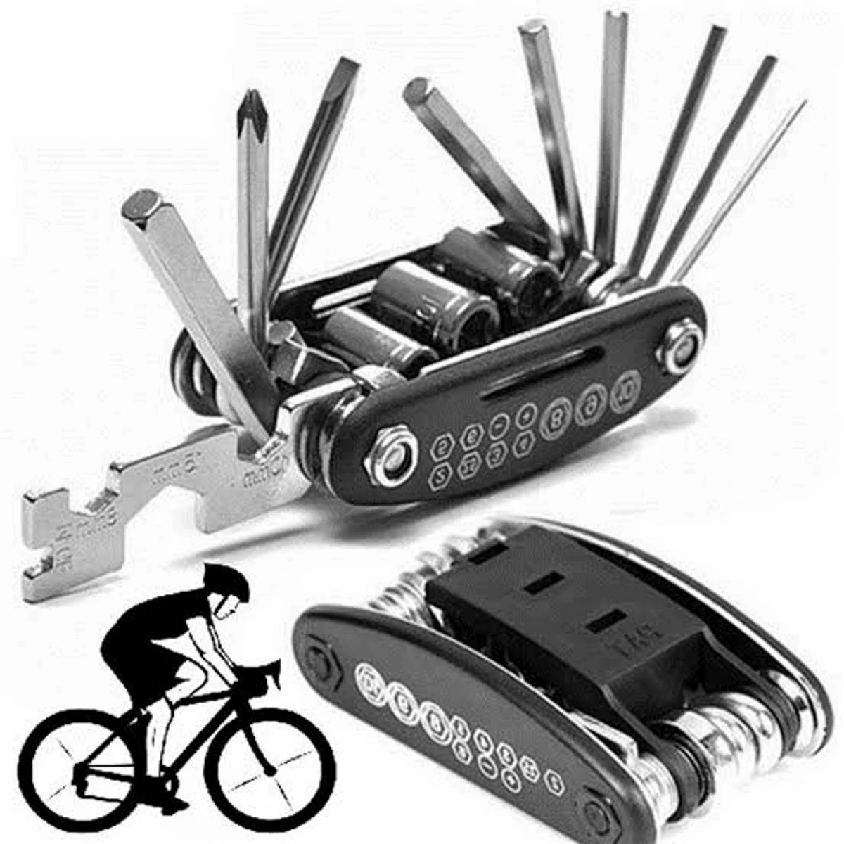 Epsilon 16 In 1 Multi-functional Bicycle Screwdriver Repair Tools Kit Folding Hex Allen Key Wrench Set