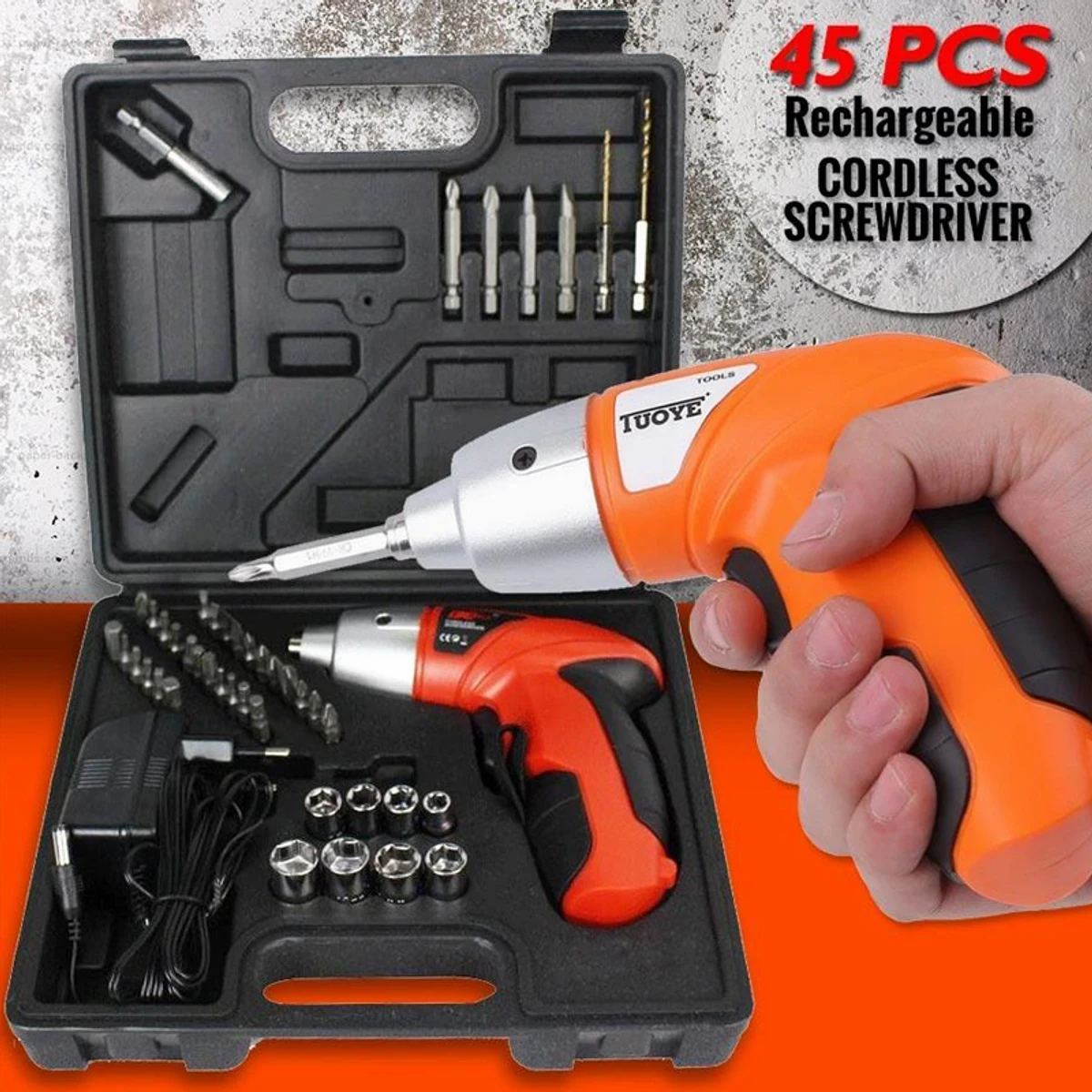 CORDLESS SCREWDRIVER 45PCS